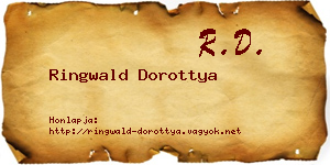 Ringwald Dorottya névjegykártya
